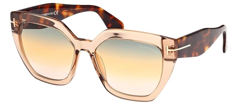 Tom Ford Square Sunglasses TF939 Phoebe 45B Transaparent